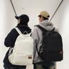 Solid Color Student Schoolbag Men Large Capacity Backpack Women Senior High School Student Backpack