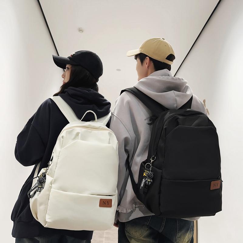 Сплошной цвет, студенческая школьная сумка, мужской рюкзак большой емкости, женский рюкзак для старшеклассников