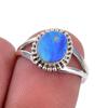 Кольцо из чистого серебра 925 пробы с натуральным австралийским опалом, размер 5,5 H4C33