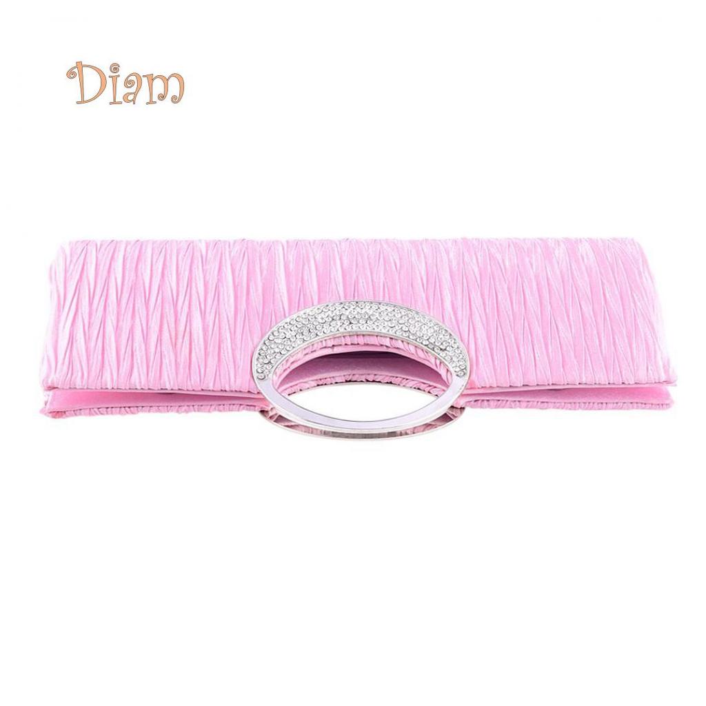 GQ Женская роскошная атласная плиссированная вечерняя сумка со стразами, вечерняя сумочка-клатч