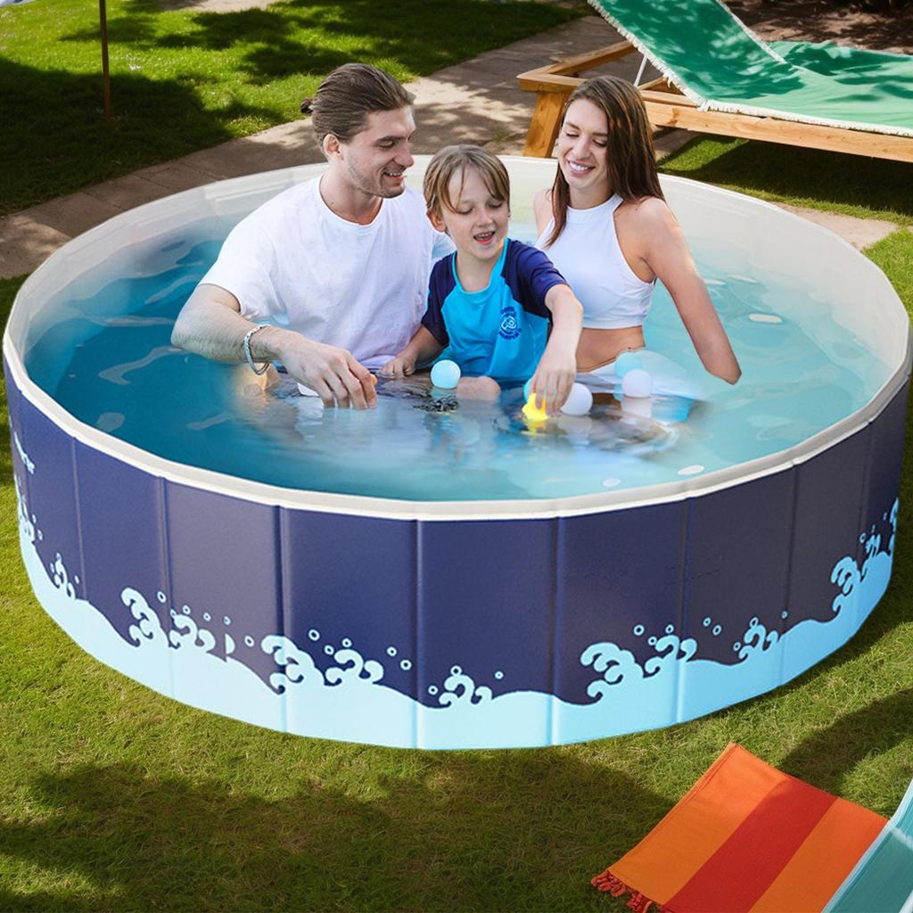 Складной ненадувной бассейн Ненадувной наземный бассейн Инструмент для плавания с компактным нейлоновым дизайном для улицы