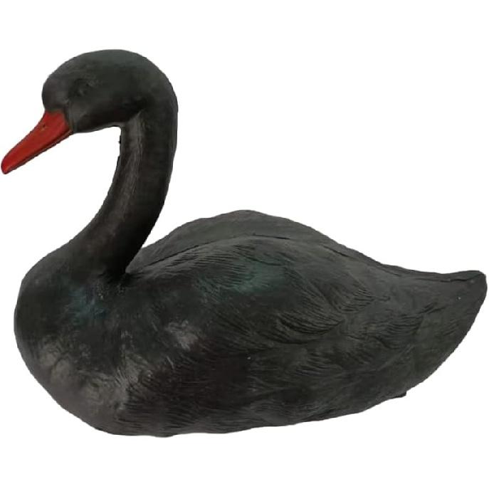 Yardwe 3D Simulated Swan Statue, Realistic Floating Swan Garden Decoration for Pond, Pool, and Home Decor, White, 12.99 X 10.23 X 6.29 Inches