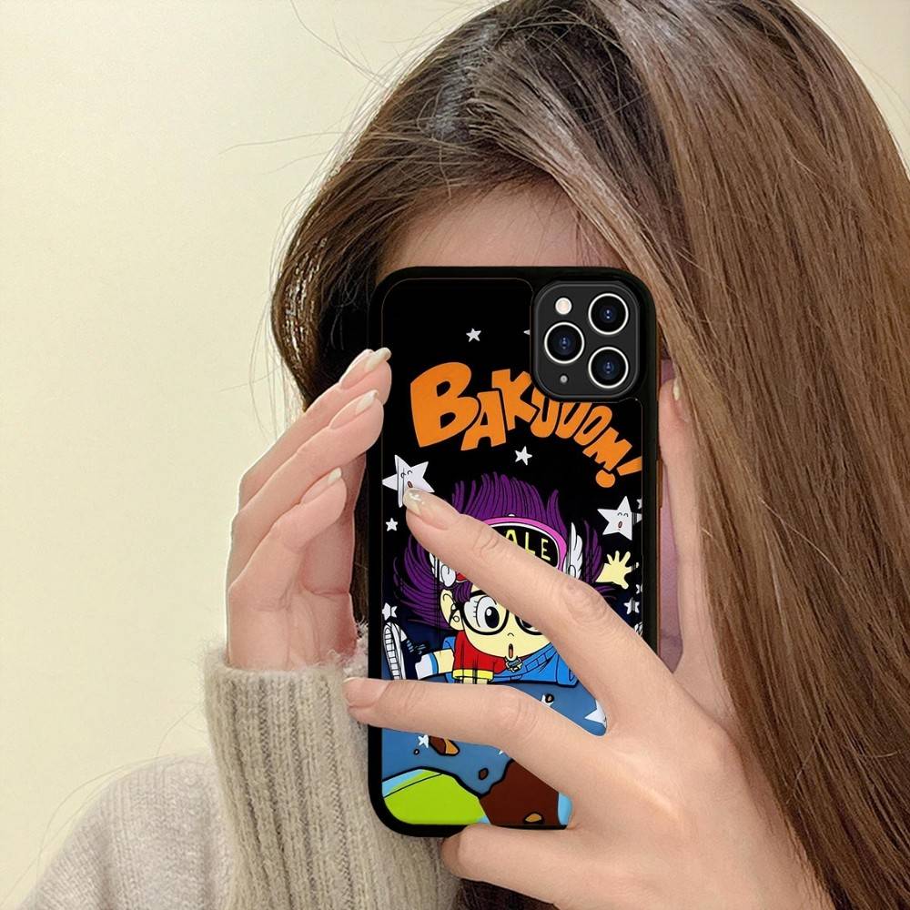 Мультяшный чехол для телефона Dr Slump Arale для iPhone 11 12 13 14 15 Pro Max 17 16 Plus Жесткая задняя крышка из ПК+ТПУ