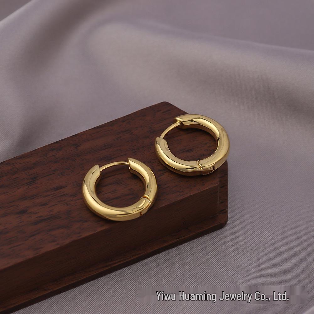 Элегантные серьги с иглами из серебра 925 пробы: Универсальные французские серьги-кольца из меди в нескольких стилях для изысканного образа