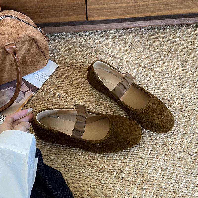 Fashion Fashion Round Toe Women Flats Mary Janes Slip On Shoes Casual Luxury Female Shallow Footwear Soft Ladies Flats With Shoes New
