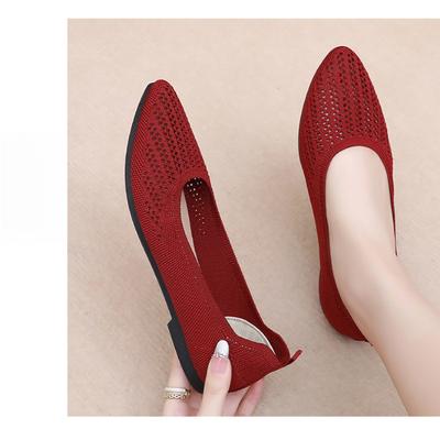 Женские балетки во французском стиле - Не устающие ноги мягкая эластичная амортизация нескользящие многоцелевые низкие с мелкой сеткой модные простые туфли