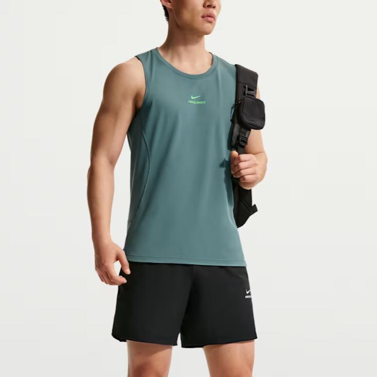 Nike Мужские майки Dri Fit Цвет: Минеральный сланец/Зеленый Основной цвет: Круглый вырез Средний IF2806-382