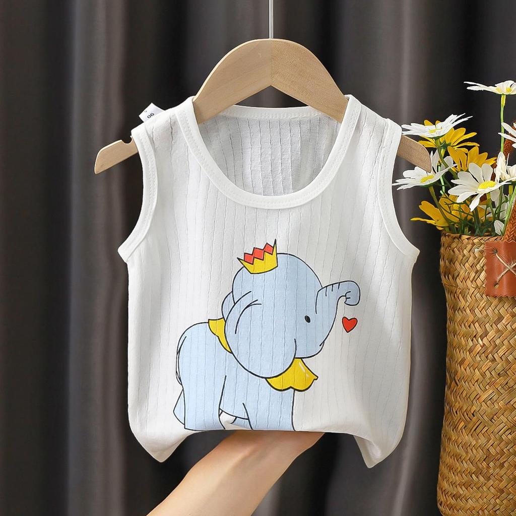 Breathable Cotton Sleeveless Baby Vest for Boys & Girls – Summer Belly Protection