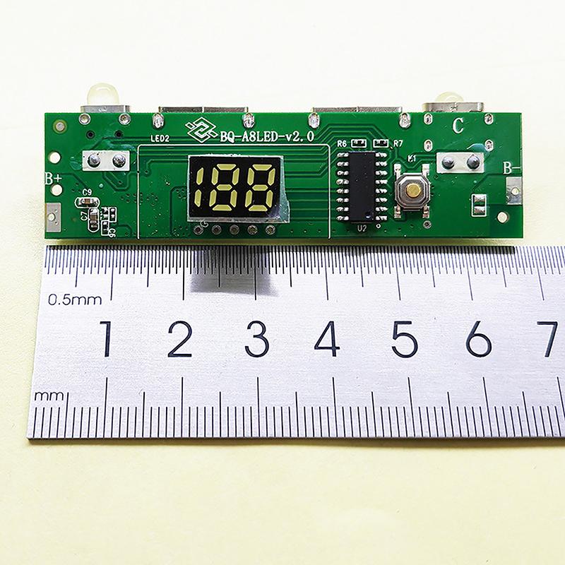 5 В 2 А цифровой дисплей Power Bank Circuit Strip Module Type-C Micro Usb A8188Mobile Power Motherboard