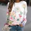 Модные толстовки с 3D-принтом в виде цветов, женские толстовки с круглым вырезом и рукавами реглан, худи Y2k, пуловеры, топ в стиле харадзюку, женская одежда