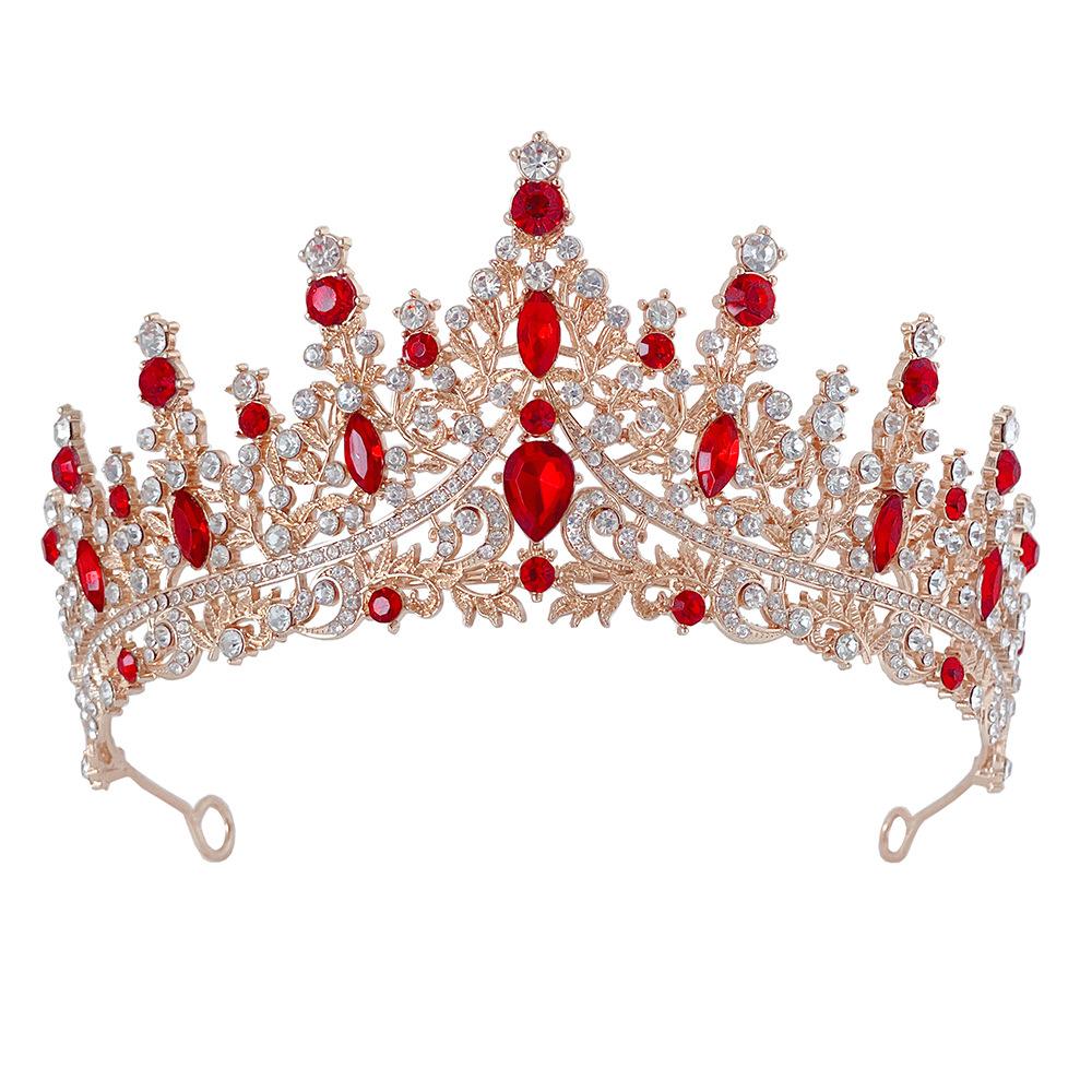 Bride Crown Wedding Dress Party Crown Birthday Performance Carnival Crystal Hair Accessory