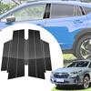 6pcs Glossy Black Exterior Door Window Pillar Posts Molding Cover Panel Trim Stickers Side Door Window Cover Trim Kits for Honda Civic 11th Gen  