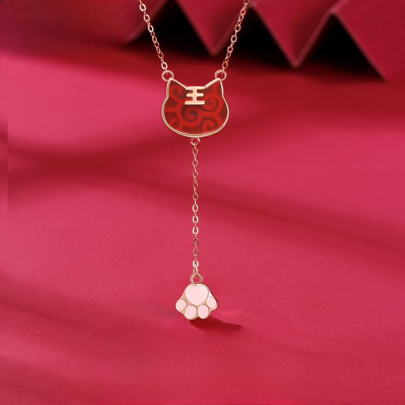 Оригинальное ожерелье с кисточками «Год Тигра» Guochao Niche Design Sweater Chain Universal Jewelry