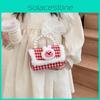 Elegant Pearl Red Childrens Handbag For Girls Featuring Breathable And Material Wearresistant