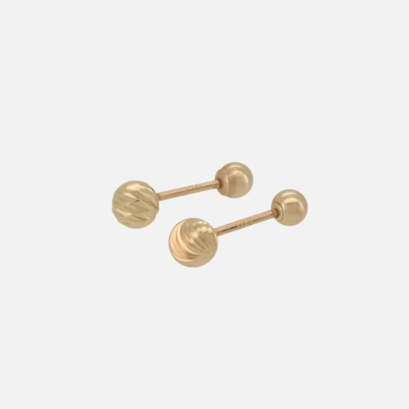 Youngglow 14k Texture Ball Piercing (2type)
