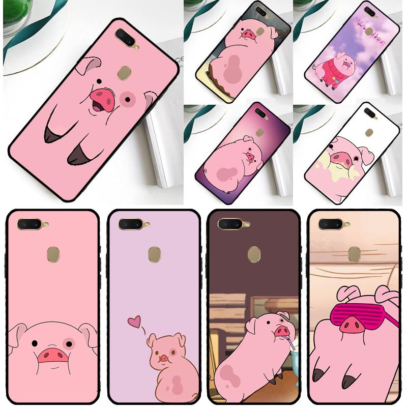 Cartoon Pig Case For Oppo A80 A40 A60 A16 A76 A96 A91 A15 A17 A74 A94 A54 A57S A18 A38 A58 A78 A98 Cover