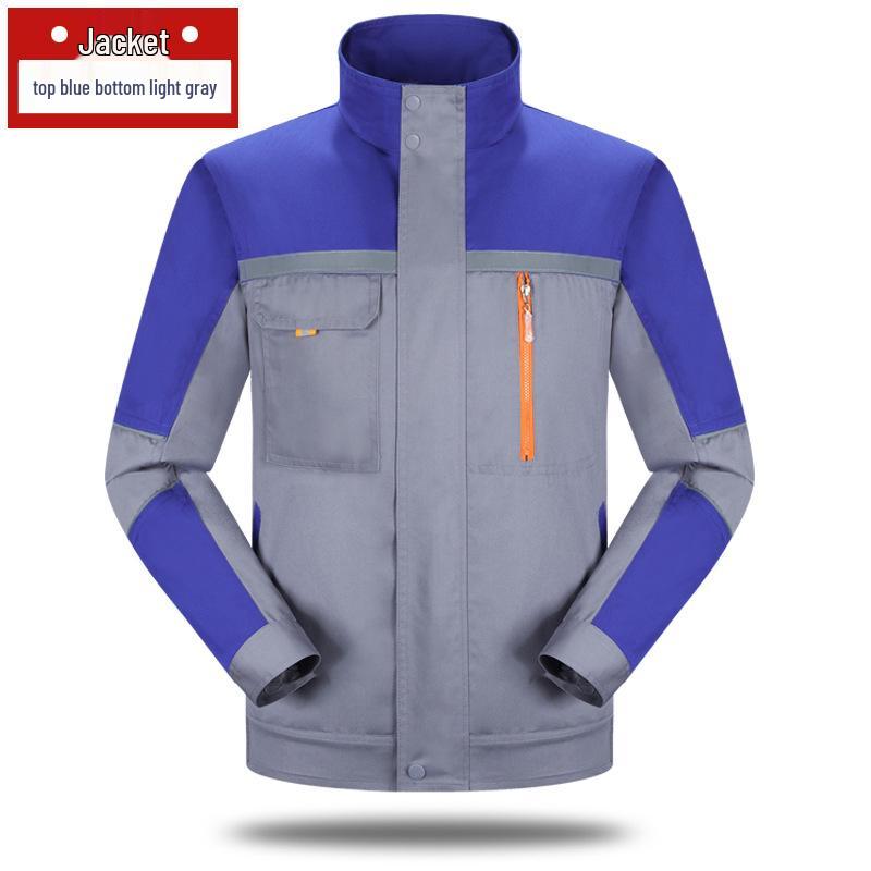 Прочный рабочий комплект для мужчин и женщин - С длинным рукавом, износостойкий, утолщенный для весны/осени. Идеально для сварки и авторемонта.