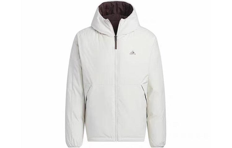 adidas Мужские бежевые пуховики с капюшоном Умеренный пуховик IS0372
