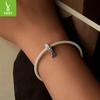 Love Bow Diy Bracelet Positioning Buckle, Romantic Girl Heart S925 Sterling Silver Beaded Accessories