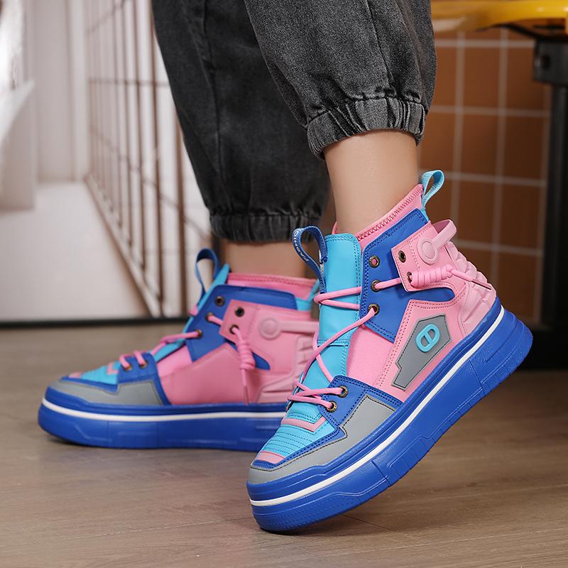 Новые высокие кроссовки для сноуборда, мужские туфли с толстой подошвой, модная мужская обувь, индивидуальная, универсальная, студенческая спортивная обувь