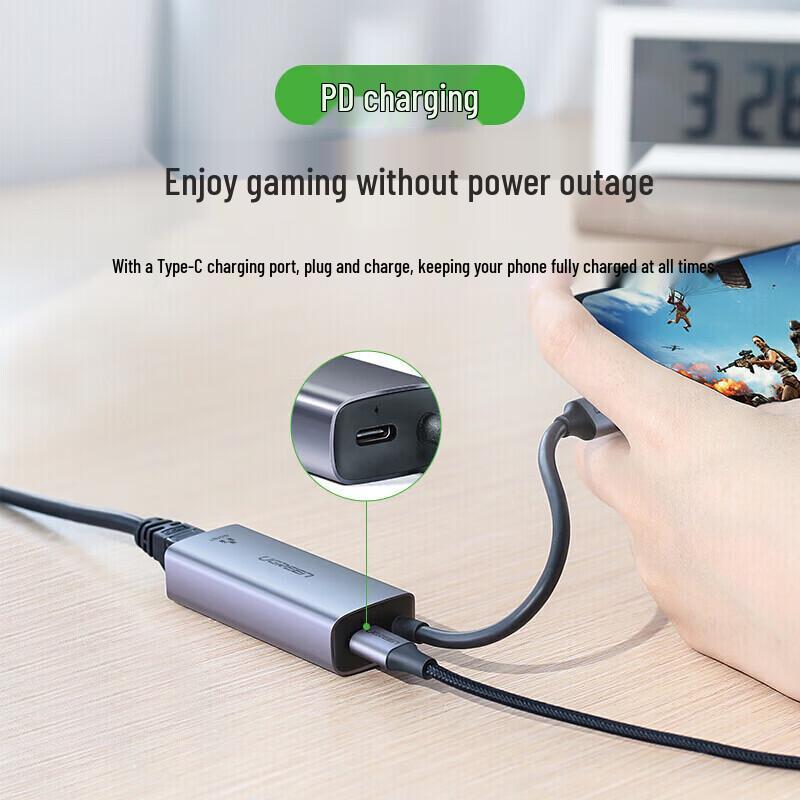 UGREEN CM255 USB-C Gigabit Ethernet-адаптер с PD (Китайская версия)