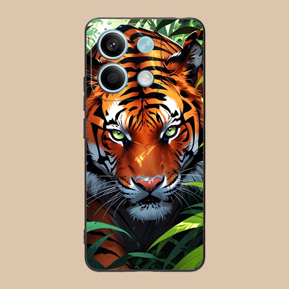 Неоновый чехол для мобильного телефона с тигром для Xiaomi 15 14 13 12 Mi 11 T Ultra Lite Pro S X 5G Цветной печатный чехол Роскошный Красивый