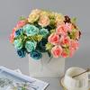 10 Heads Peony Fake Flowers Silk Artificial Flowers  Wedding Decoration Flowers