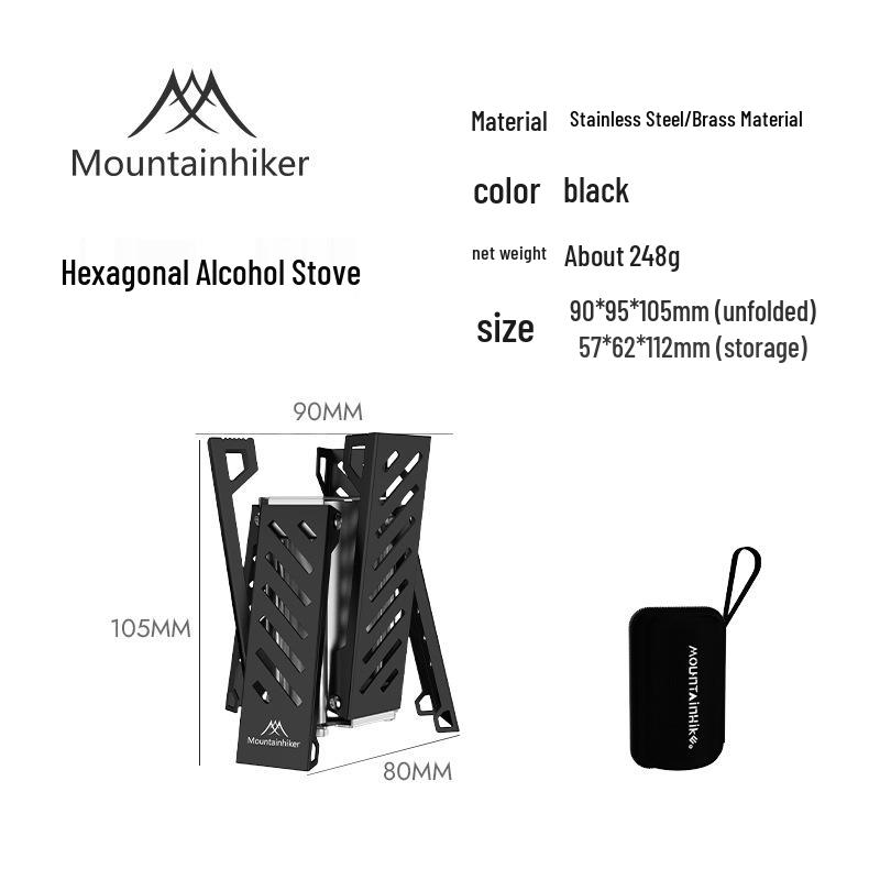 Hexagonal Portable Stainless Steel Camping Stove | Foldable Alcohol Stove
