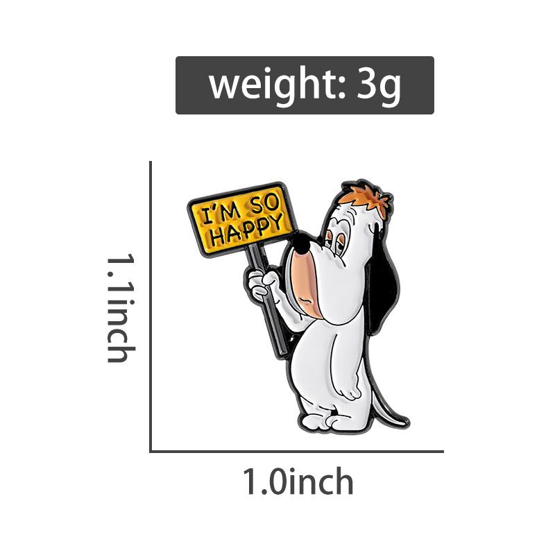 Cartoon Animation Dog Enamel Pins Custom Childhood Anime Brooches Lapel Badges Clothes Animal Jewelry Gift for Kids Friends