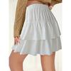 Ladies Summer Sweet Double Layer Casual Short Half Skirt