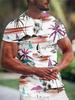 Summer Hawaiian Men's T-shirt 3d Print Tree Graphic T Shirt Fashion Short Sleeve Clothing Oversized Camiseta Streetwear Tee Tops