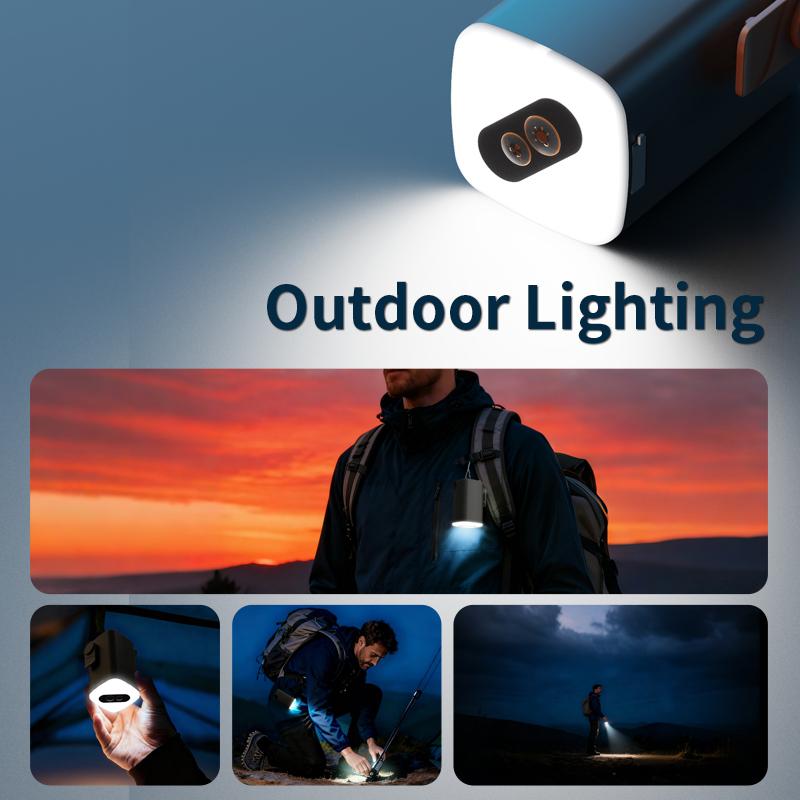 2026 New Wireless Portable Electric Air Pump with LED Camping Light for Air Mattress Vacuum Bag Outdoor Camping Travel Mini Pump