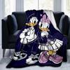 1pc Donald Daisy Love Flannel Blanket Soft Warm Throw Blanket for Bedroom Living Room Bed Travel Camping Picnic Gift. M072201137