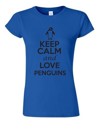 Детская футболка с надписью Keep Calm And Love Penguins Birds, новинка, унисекс