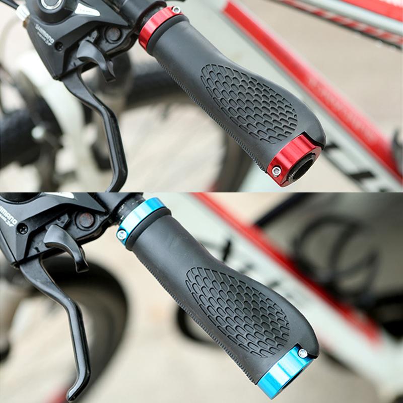 Резиновая ручка на руле велосипеда, противоскользящая, эргономичная, горные, MTB, велосипедные детали, велосипедные ручки, черное, золото, красный, синий