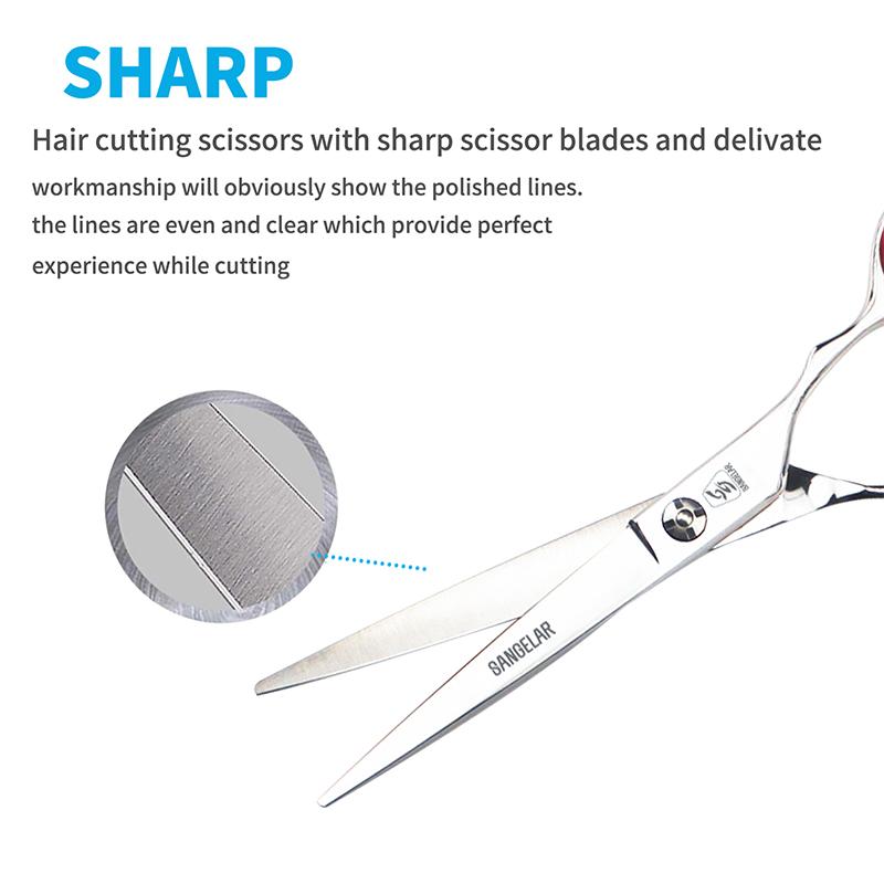 SANGELAR 6-дюймовый набор ножниц для волос с вращающейся ручкой Профессиональный парикмахерский набор Профессиональный парикмахерский набор парикмахерских ножниц