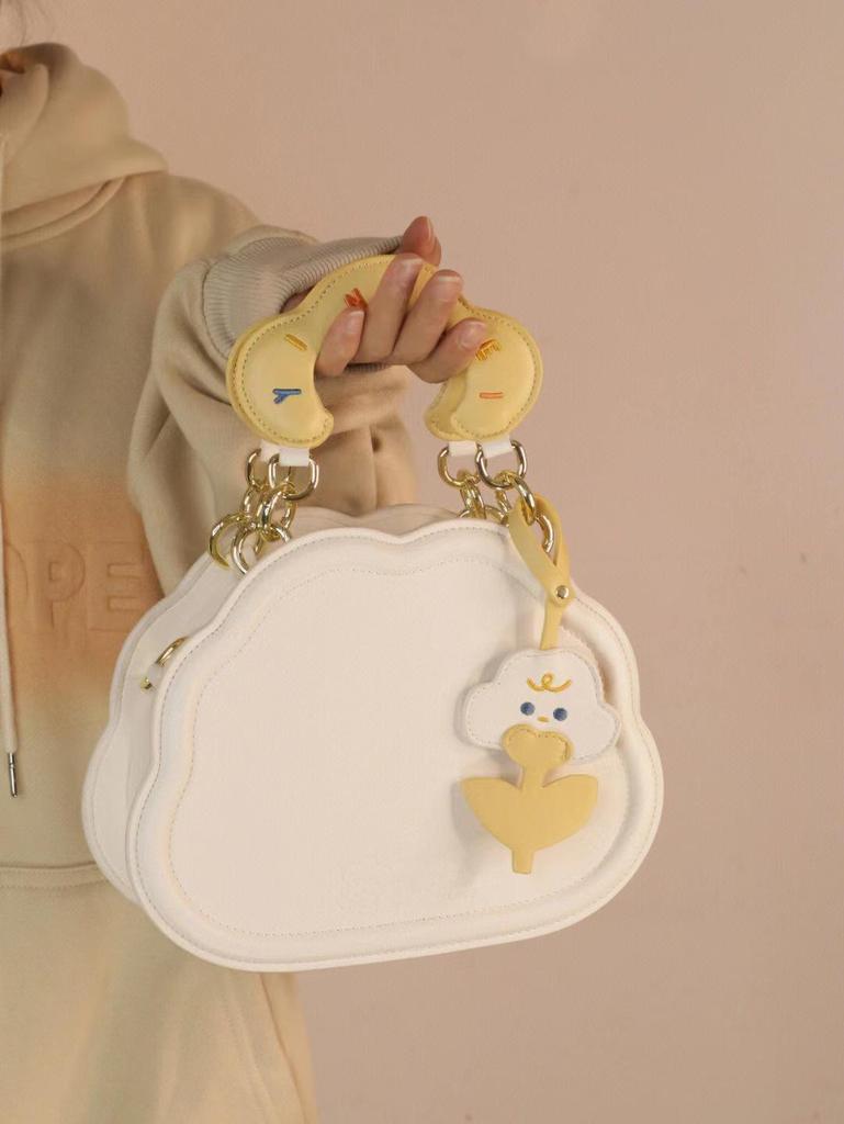 Нишевая милая кремовая сумка-облако через плечо 2025 - Простая и универсальная для женщин