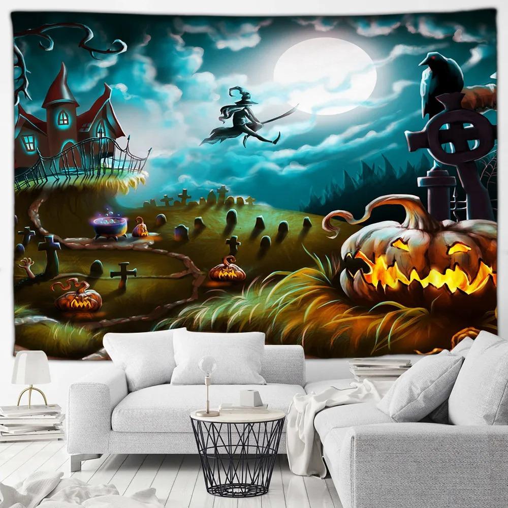 Красный гобелен с черепом и розой, принт с черепом и кровью, декоративный гобелен на Хэллоуин для дома, гостиной, комнаты, декоративная настенная подвеска