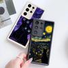 Черный Чехол-Бампер 'Ночная Звезда Кошка' для Samsung Galaxy S26 Ultra S25 S23 FE S22 S25 Edge S21 S24Ultra S20FE S24 Plus