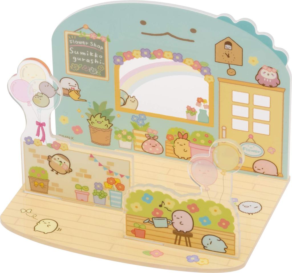 San-X Sumikkogurashi Sumikkogurashi Collection Серия Работа Игра Сцена Акриловая подставка Флорист FR72601