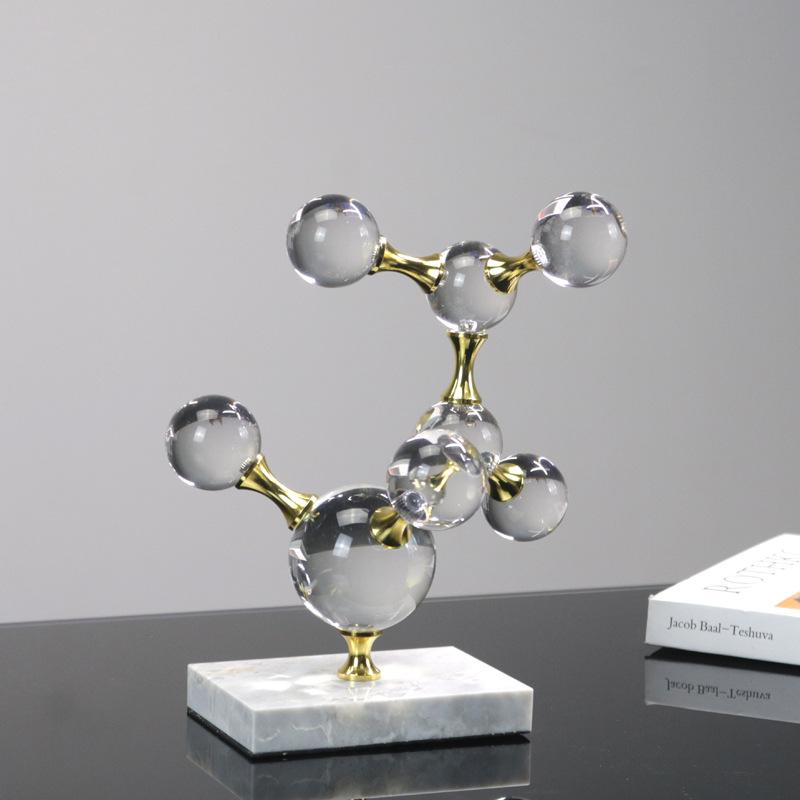 Современный минималистский светлый роскошный дом металлические хрустальные украшения украшения отдел продаж модель комнаты кабинет геометрические поделки