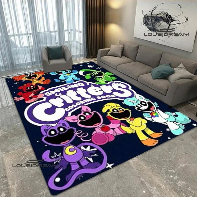 S-smiling critters Cartoon print carpet Non -slip carpet Yoga mat door mat photography props kitchen mat area rug birthday gift