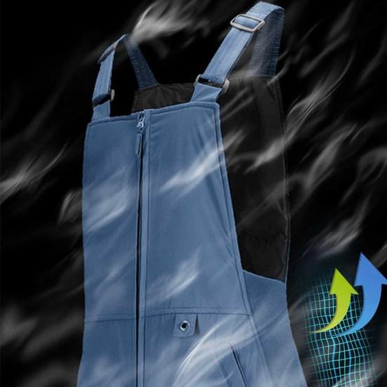 Waterproof Ski Pants Women Ski Bib Insulated Overalls Thickened Adjustable Shoulder Strap
