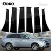 Наклейки на стойки дверей и окон для Mitsubishi Outlander 2013 2014 2015 2016 2017 2018 Углепластик