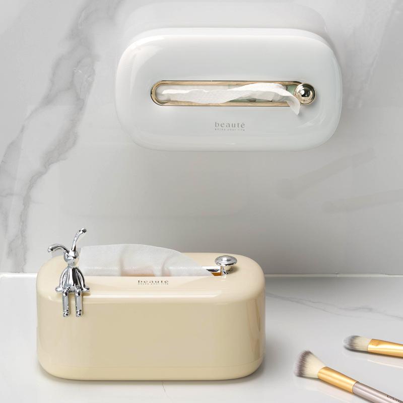 Коробка для салфеток из белого золота, влажные салфетки, держатель для бумаги, чехол для салфеток, настольный винтажный диспенсер, органайзер, украшение для дома