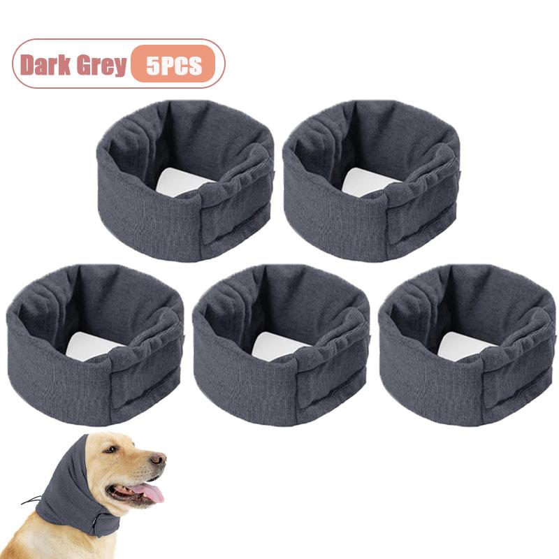 Quiet Ears for Dogs Adjustable Calming Snood Warm Fleece Lining Multifunctional Anxiety Relief Pet Scarf for Noise Protection