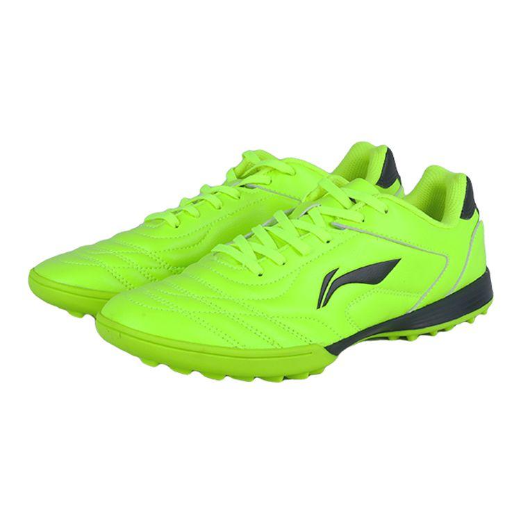 Li Ning TF Studded Anti-Slip Shock Absorbing Durable Low-Top Football Shoes Kids Football Shoes Fluorescent-Green ASTQ014-5