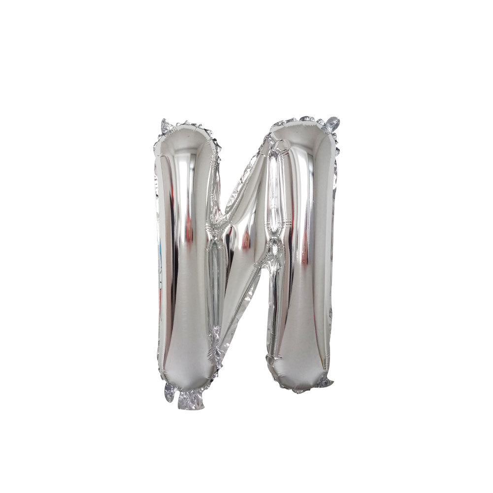 Silver 16-Inch Letter Aluminum Foil Balloons for Decoration (US Version)