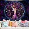 Tree Of Life Tapestry Trippy Mandala Sun And Moon Star Aesthetic Wall Tapestries Psychedelic Kawaii Home Room Decor Beach Towel