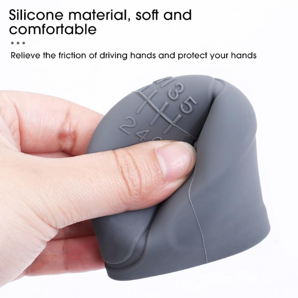 6-speed Car Silicone Gear Shift Knob Cover Manual Fashionable Gear Handle Decoration
